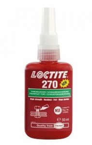 Loctite 270 Magas hőállóságú, olajtűrő, nagy szilárdságú menetrögzítő