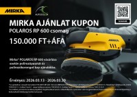 Mirka POLAROS RP 600 polírozógép akciós csomag, AMTS
